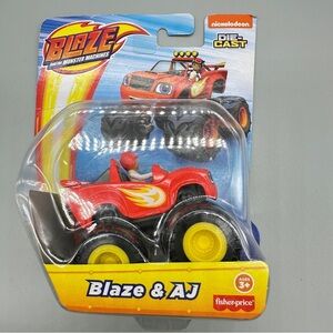 👉 Blaze and the Monster Machines Blaze & AJ Die-Cast Truck New Sealed Toy